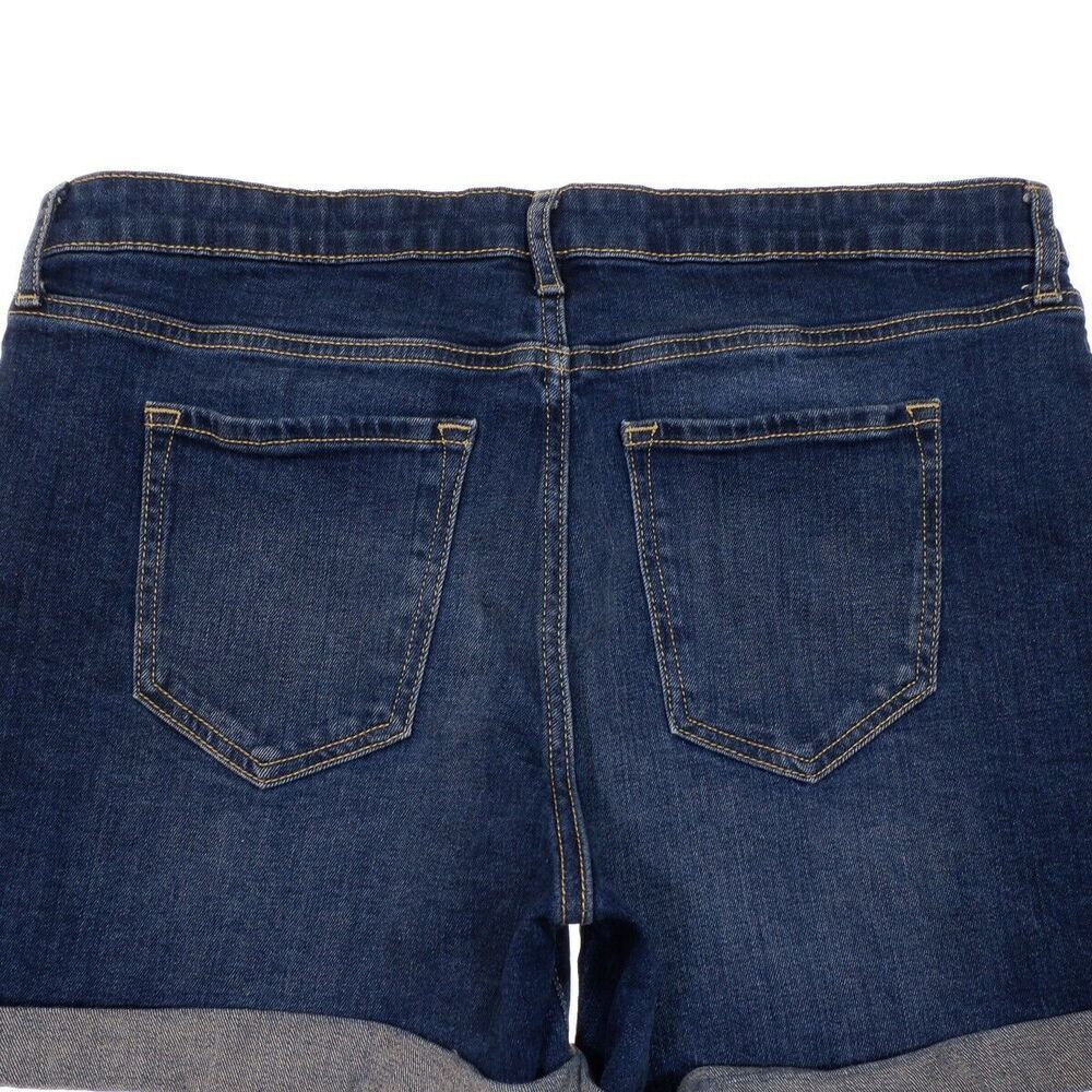 Gap Outlet Shorts Womens Size 10/30 Girlfriend Cuffed Blue Denim Measures W34 - Picture 6 of 7